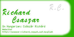 richard csaszar business card